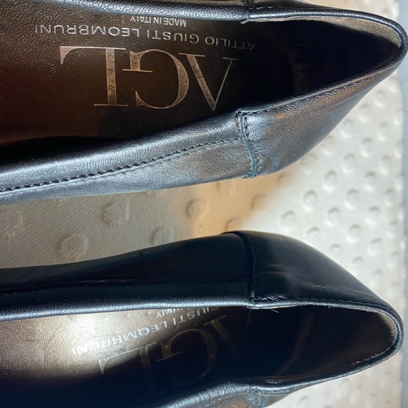 ATTILIO GIUSTI LEOMBRUNI Black Spectator Heel with Silver Toe Embellishments - Picture 12 of 16